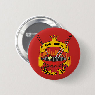 Grill Queen Pinback Button