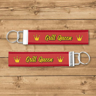 Grill Queen Wrist Keychain