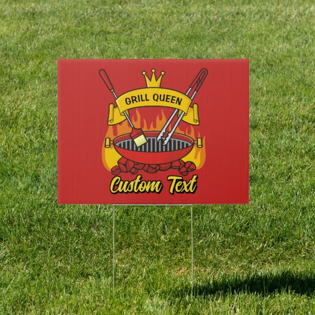 Grill Queen Yard Sign (Insitu)