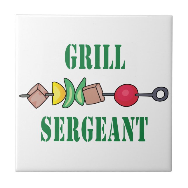 Grill Sergeant Ceramic Tile (Front)