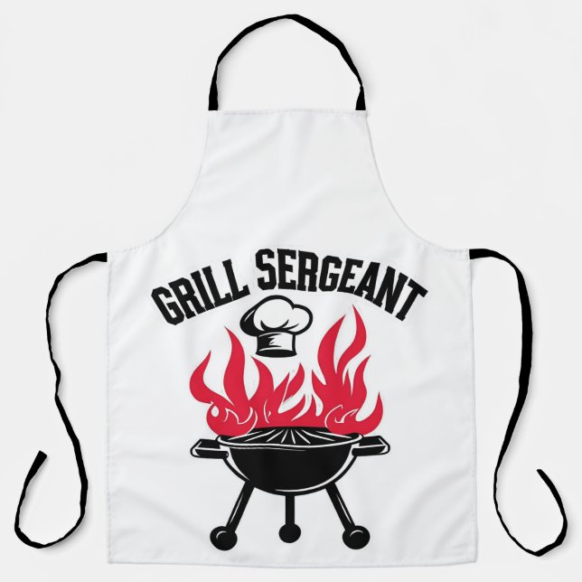 Grill Sergeant Funny BBQ Apron (Front)
