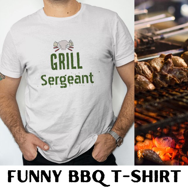 Grill Sergeant Funny Bbq Men's Novelty T-Shirt (Creator Uploaded)