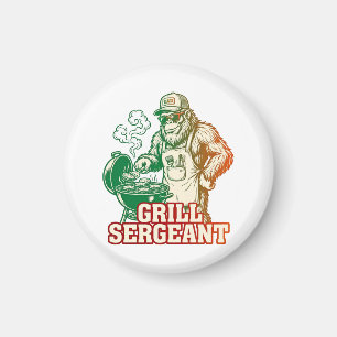 Grill Sergeant Funny Bigfoot Magnet