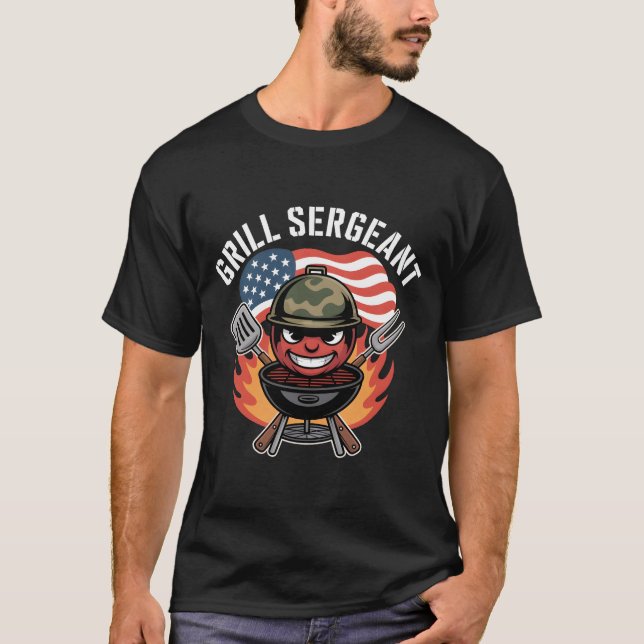 Grill Sergeant – Funny Father’s Day BBQ T-Shirt (Front)