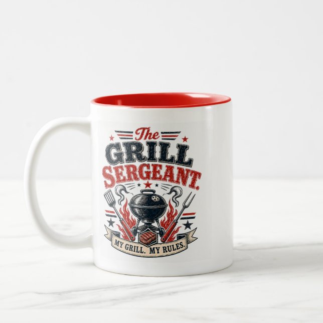 Grill Sergeant Two-Tone Coffee Mug (Left)