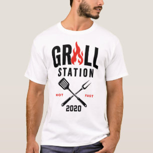 🔥 Grill Station Creative Fast Food Restaurant 🍔 T-Shirt