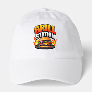 🔥 Grill Station Restaurant Kitchen Staff Team 🍔 Hat