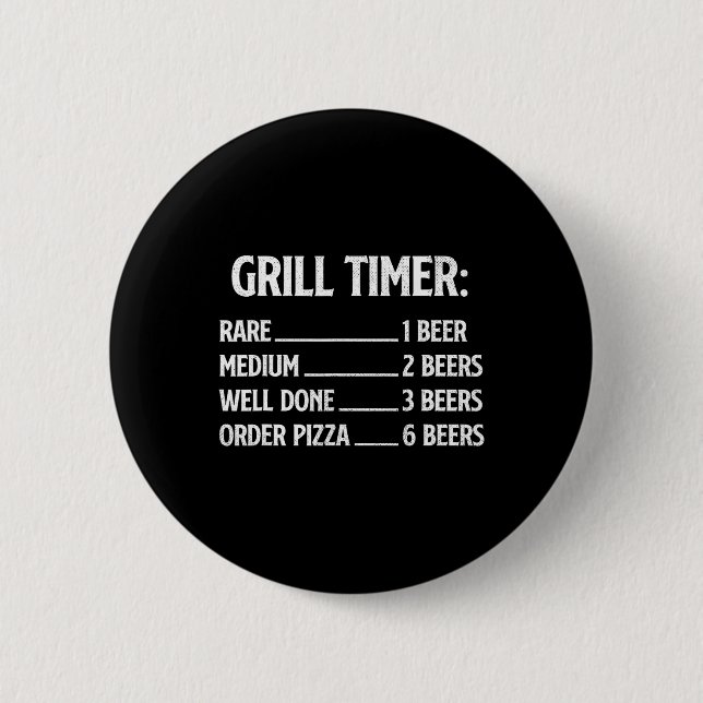 Grill Timer - Bbq Lover Pitmaster Barbecue Grill S Button (Front)
