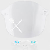 Grill Utensils Cooking Chef Face Shield (Front w/Glasses)