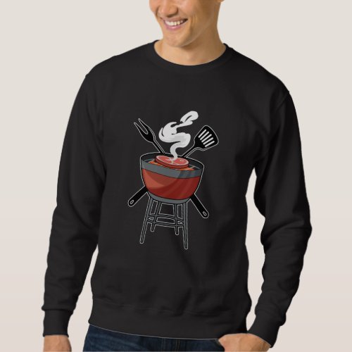 Grill with Meat fork  Spatula Sweatshirt