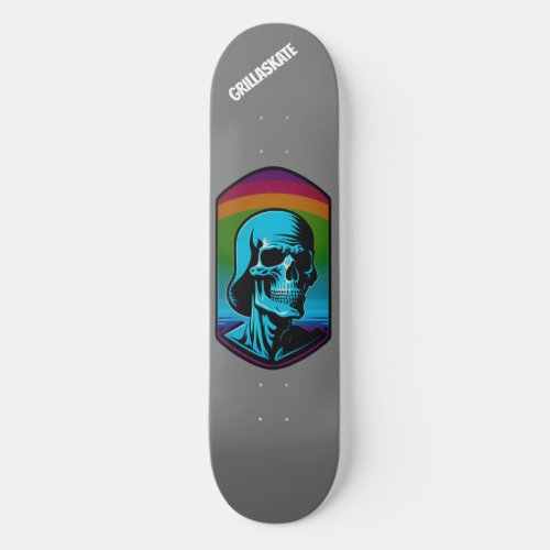 GrillaSkate Kustom Design 002A Skull Skateboard