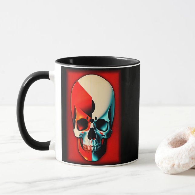 GrillaSkate Kustom Design 003B Skull Mug (With Donut)