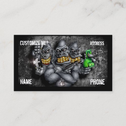 GRILLAZ Customizable Gorillas Business Card