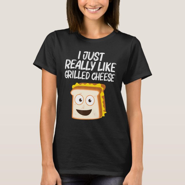 Grilled Cheese   Designs Men Women Grilling Foodie T-Shirt (Front)