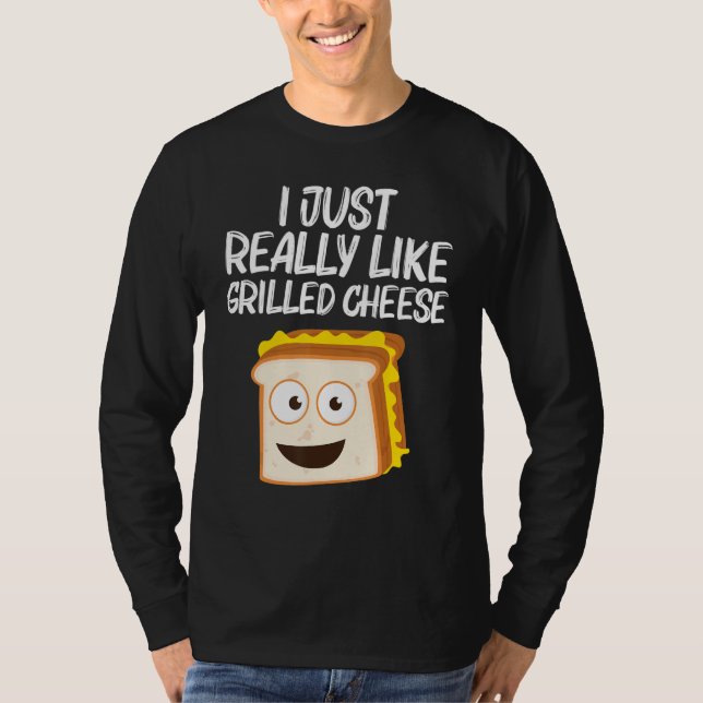 Grilled Cheese   Designs Men Women Grilling Foodie T-Shirt (Front)