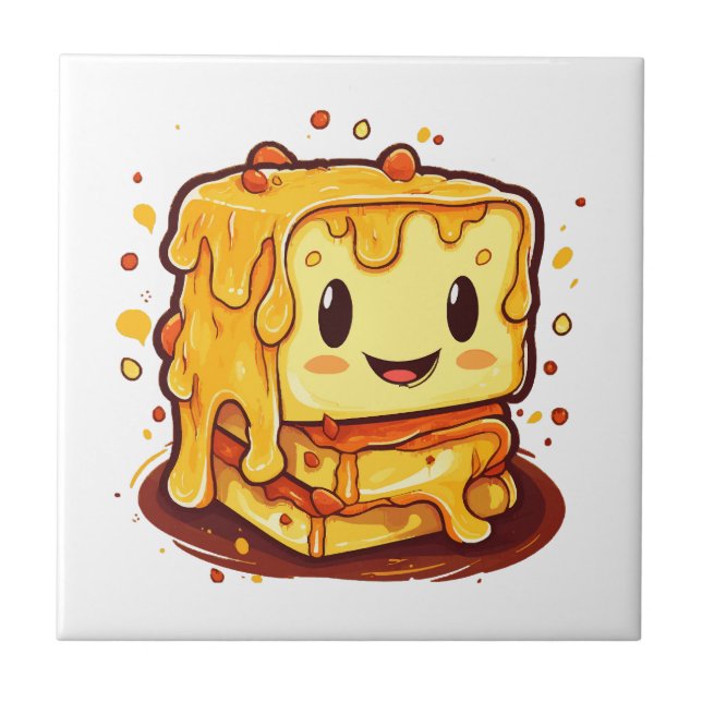 Grilled cheese lover ceramic tile (Front)