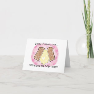 Grilled Cheese lover Funny Valentines Anniversary Card