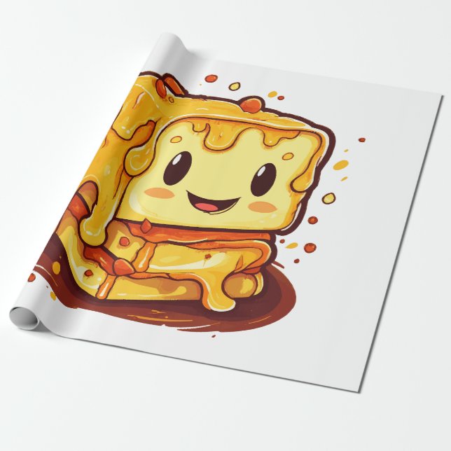 Grilled cheese lover wrapping paper (Unrolled)