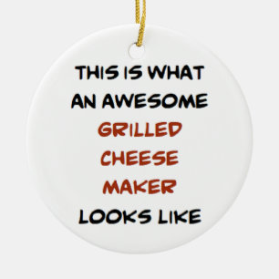grilled cheese maker, awesome ceramic ornament