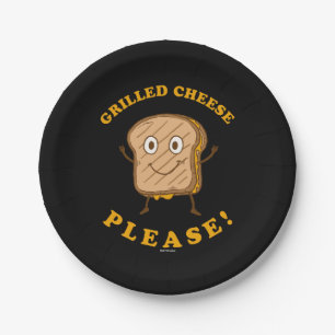 Grilled Cheese Please Paper Plates