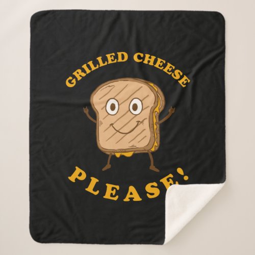 Grilled Cheese Please Sherpa Blanket