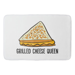 Grilled Cheese Queen Funny Grilled Cheese  Bath Mat