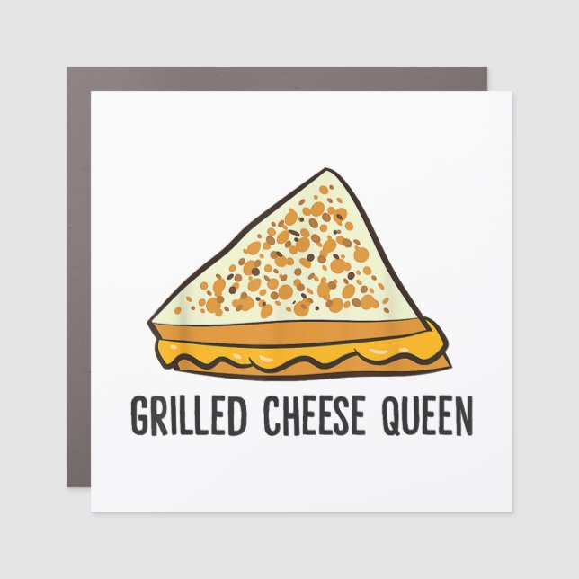 Grilled Cheese Queen Funny Grilled Cheese  Car Magnet (Front)
