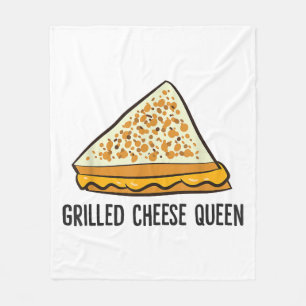 Grilled Cheese Queen Funny Grilled Cheese Fleece Blanket