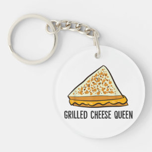 Grilled Cheese Queen Funny Grilled Cheese Keychain