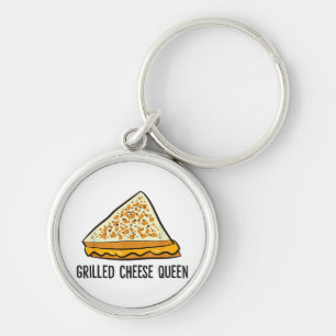 Grilled Cheese Queen Funny Grilled Cheese Keychain