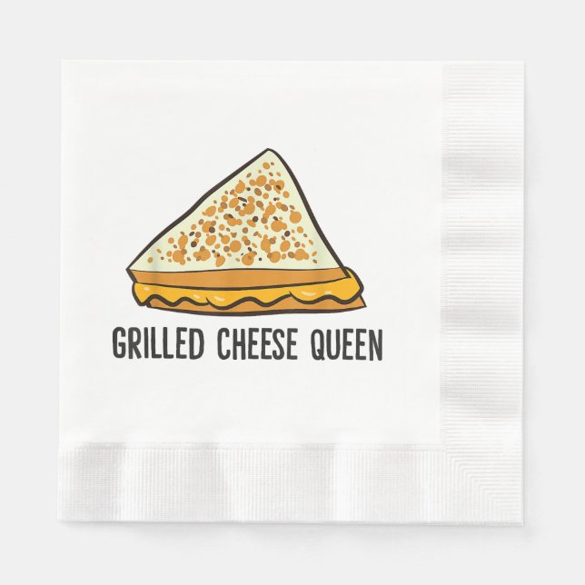 Grilled Cheese Queen Funny Grilled Cheese  Napkins (Front)