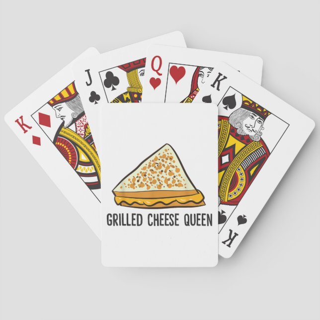 Grilled Cheese Queen Funny Grilled Cheese  Poker Cards (Back)