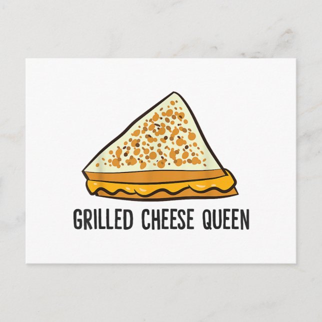 Grilled Cheese Queen Funny Grilled Cheese  Postcard (Front)