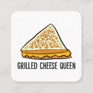 Grilled Cheese Queen Funny Grilled Cheese Square Business Card