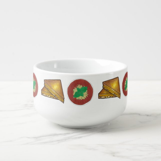 Grilled Cheese Sandwich and Tomato Soup Mug (Front)