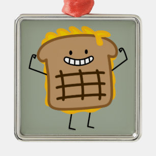 Grilled Cheese Sandwich Cheddar Toasted Bread Metal Ornament