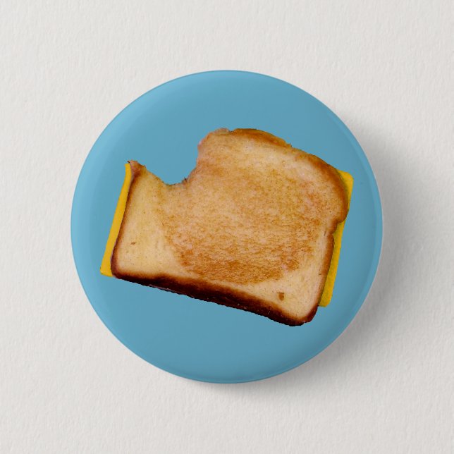Grilled Cheese Sandwich Pinback Button (Front)