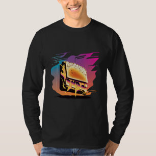 Grilled Cheese Synthwave 80s Retrowave Aesthetic T-Shirt