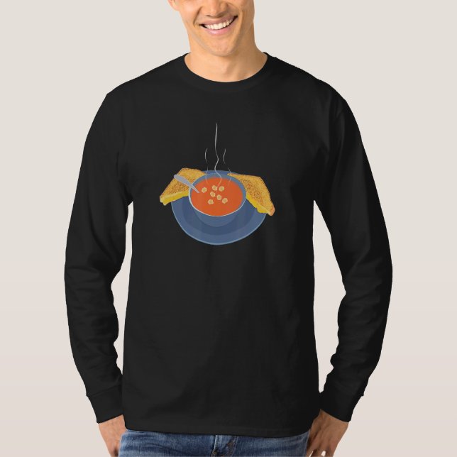 Grilled Cheese Tomato Soup Crackers Comfort Food G T-Shirt (Front)