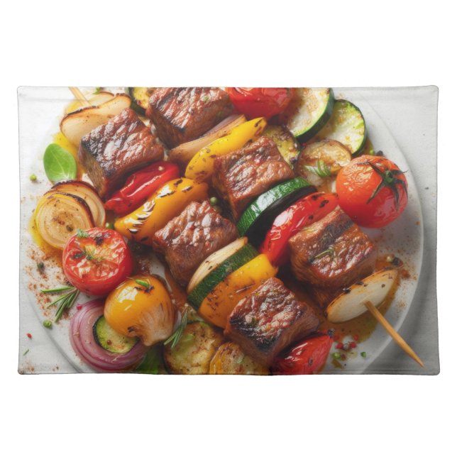 Grilled Delights Cloth Placemat (Front)