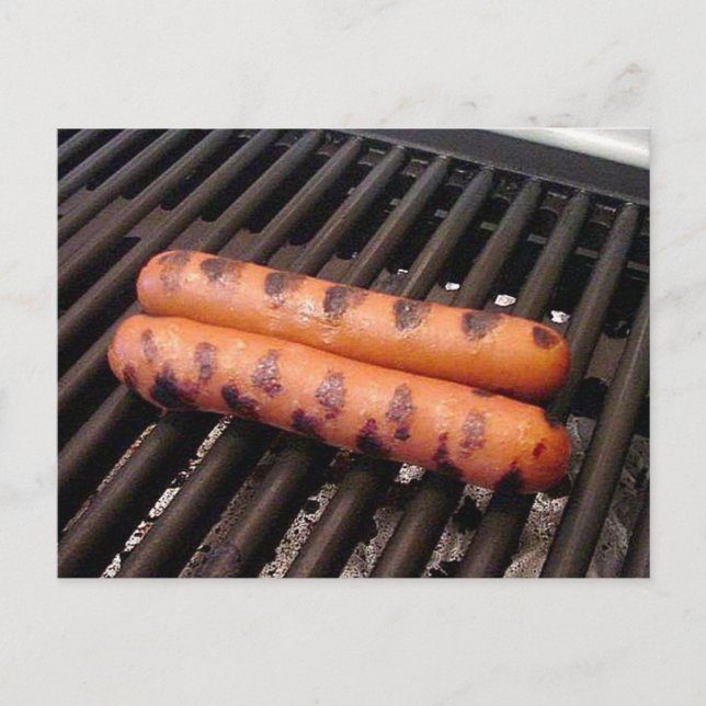 Grilled Hot Dogs Postcard (Front)