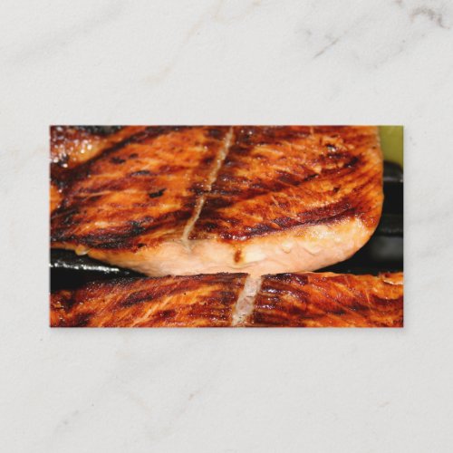 grilled salmon marinade simple grilled salmon BBQ  Business Card