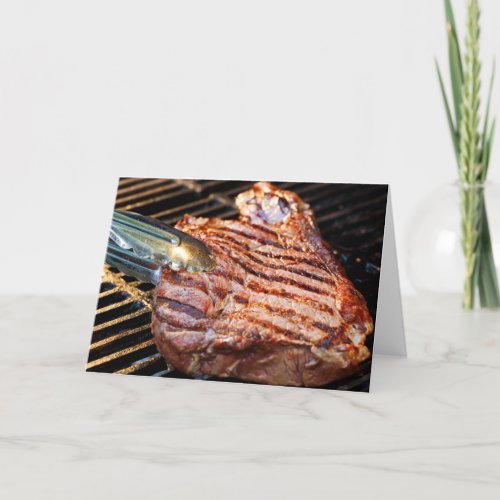 Grilled Steak Greeting Cards
