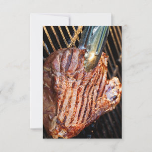 Grilled Steak Invitation Cards