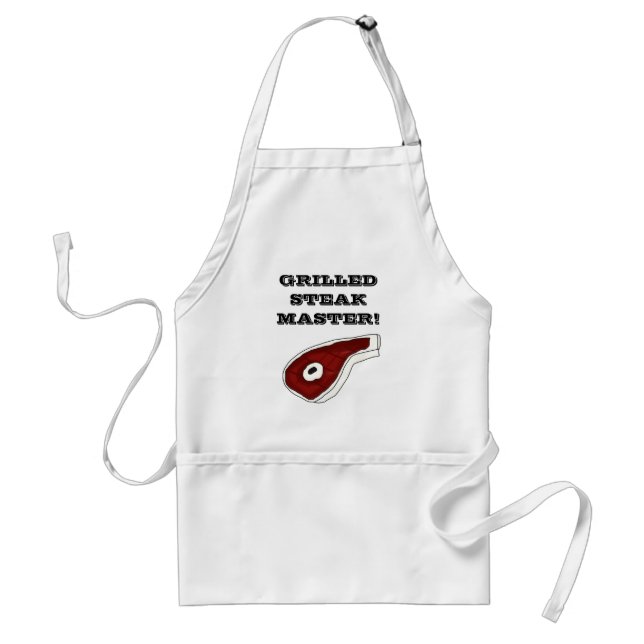 GRILLED STEAK MASTER!Apron Adult Apron (Front)