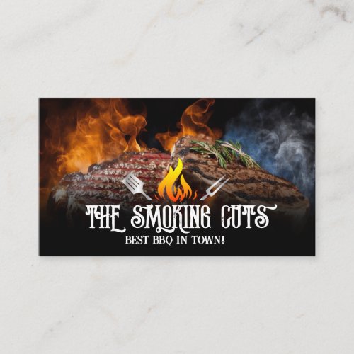 Grilled Steaks on the Grill Business Card