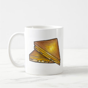 Grilled Toasted Cheese Sandwich Lunch Diner Food Coffee Mug