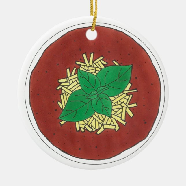 Grilled Toasted Cheese Sandwich Tomato Soup Foodie Ceramic Ornament (Front)