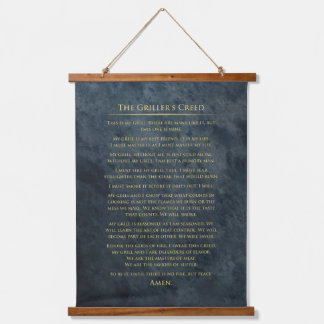 "Griller's Creed" Hanging Tapestry