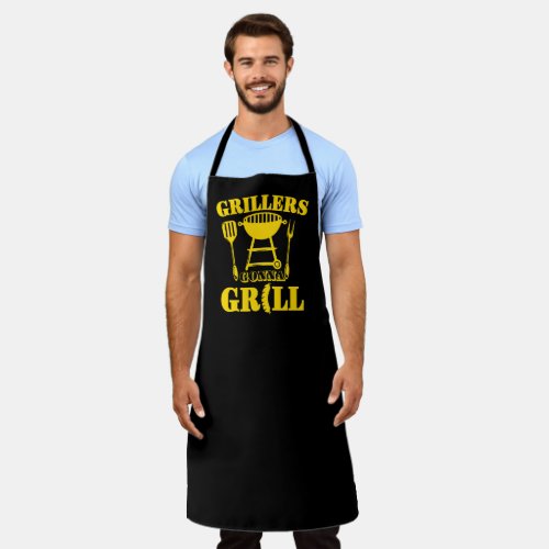 Grillers Gonna Grill Sausage Barbecue Yellow Apron